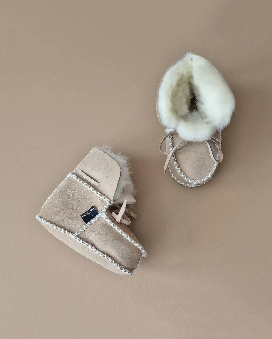 Baby - Lammy Booties - Light Beige - Petit Filippe