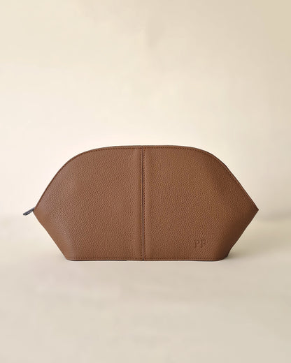 The Timeless Leather Pouch - Tan - Graphite Hardware - Petit Filippe