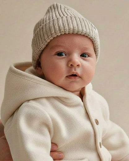 Merino Wool Fleece Jacket - Natural - Petit Filippe