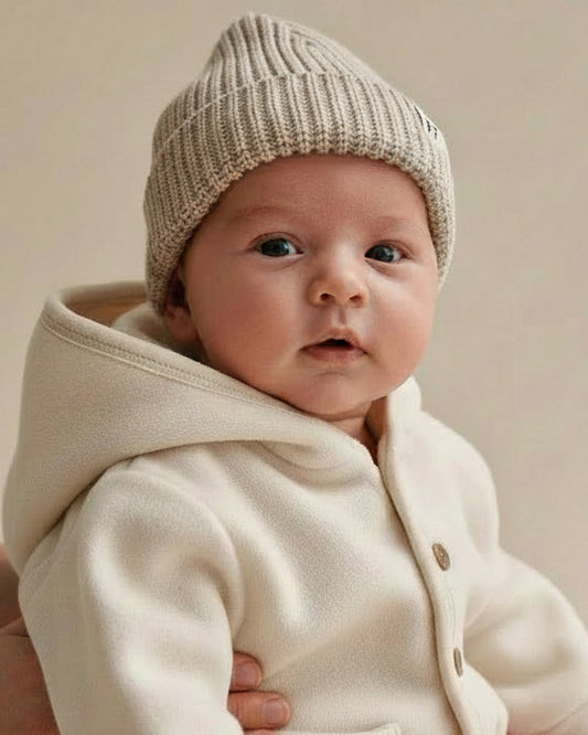 Merino Wool Fleece Jacket - Natural - Petit Filippe