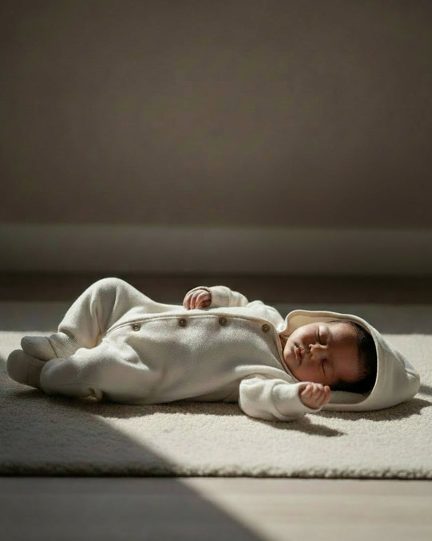 Merino Wool Fleece Overall - Natural