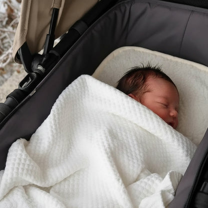 Sous-couche en laine mérinos - Taille matelas de poussette