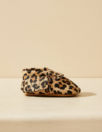 Baby - Pony Hair Moccasins - Leopard is a neutral - Petit Filippe