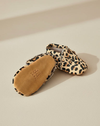 Baby - Pony Hair Moccasins - Leopard is a neutral - Petit Filippe