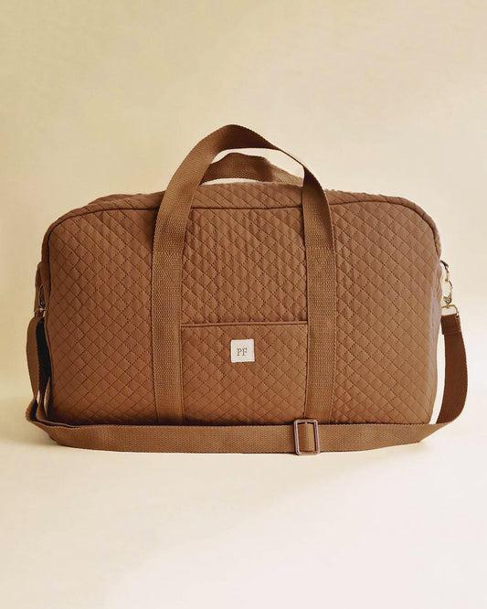 Quilted Diaper Bag - Brick - Petit Filippe