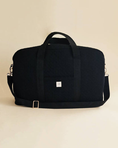 Quilted Diaper Bag - Black - Petit Filippe