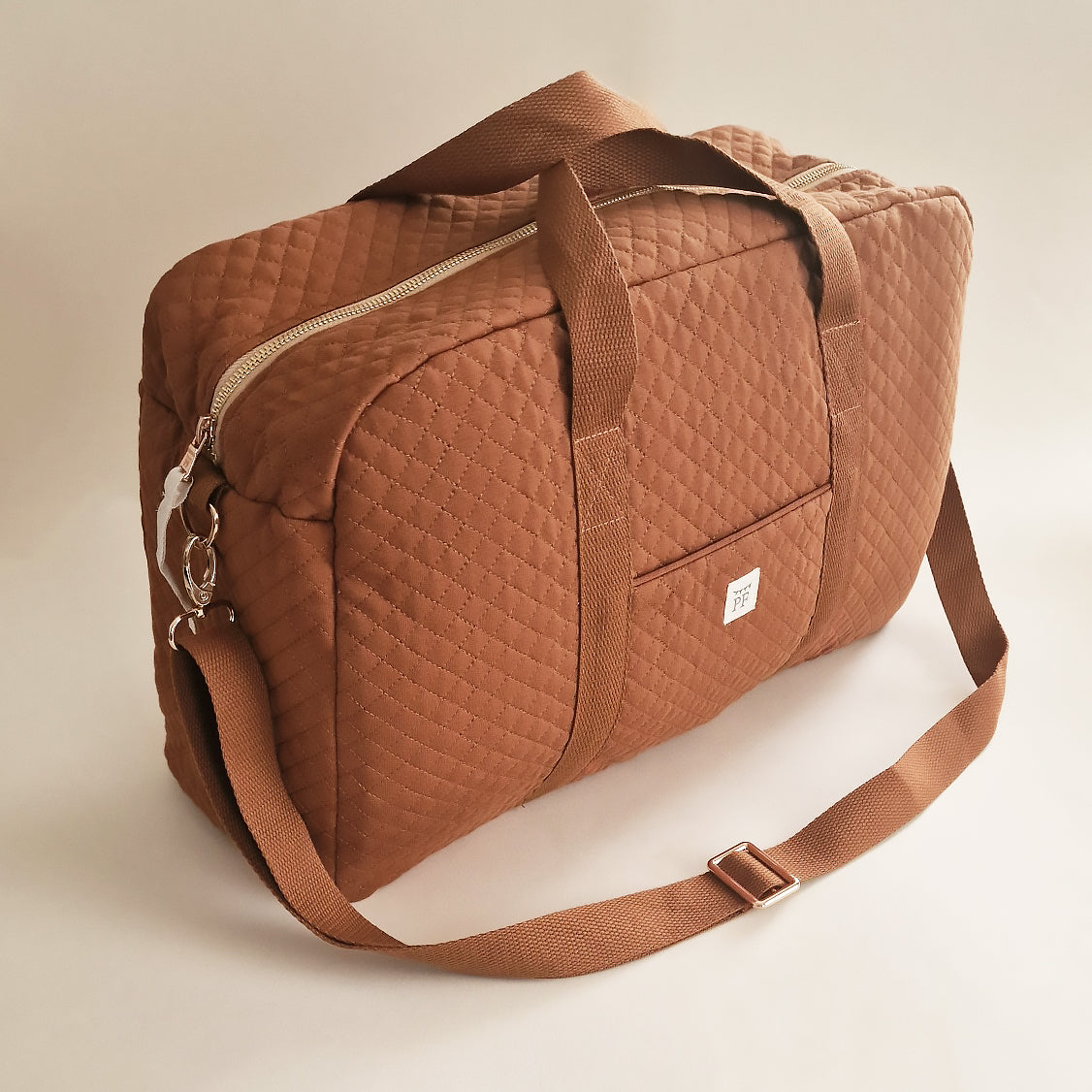 Quilted Mommy Bag - Brick - Petit Filippe