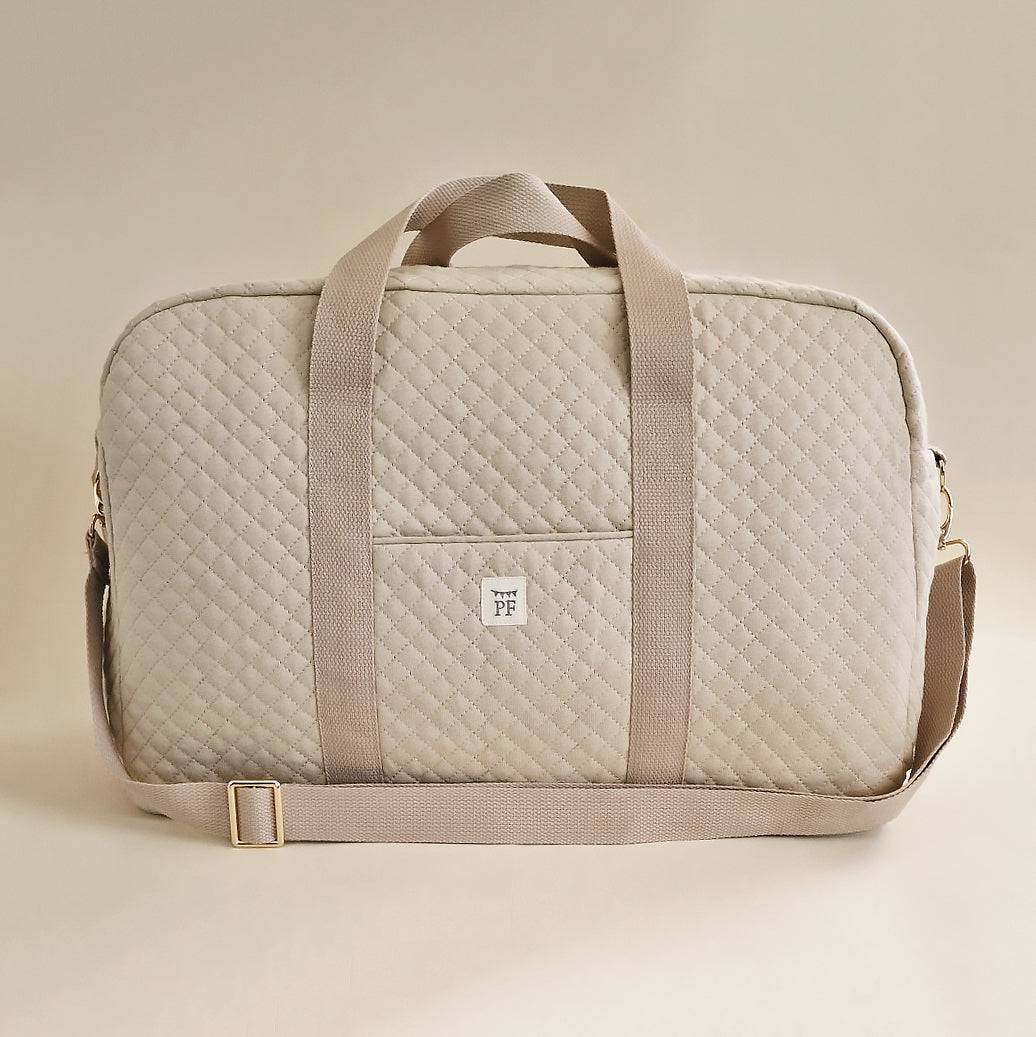 Quilted Mommy Bag - Oatmeal - Petit Filippe