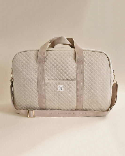 Quilted Diaper Bag - Oatmeal - Petit Filippe