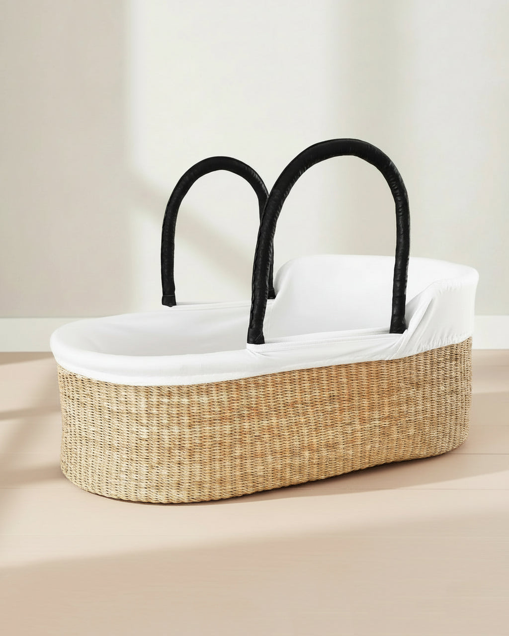 Cotton Moses Basket Liner - Off-White - Petit Filippe