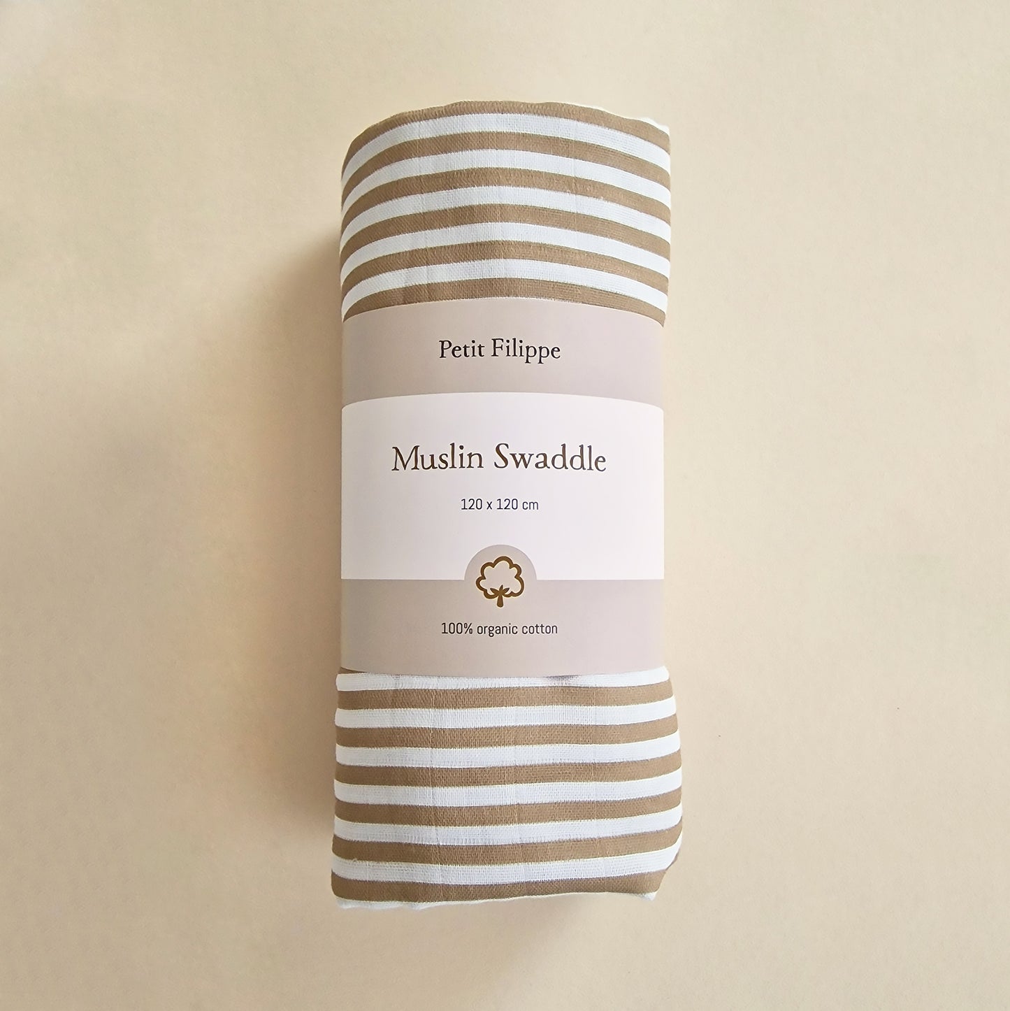 Muslin Swaddle XL - Striped - Petit Filippe