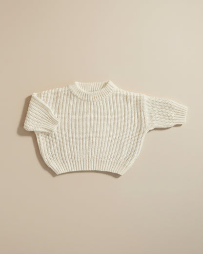 Oversized Sweater - Cotton - Ivory - Petit Filippe