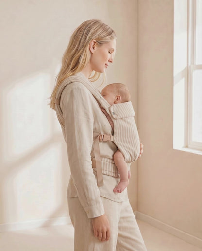 Ergonomische Babytrage – Baumwolle – Oatmeal/Natur