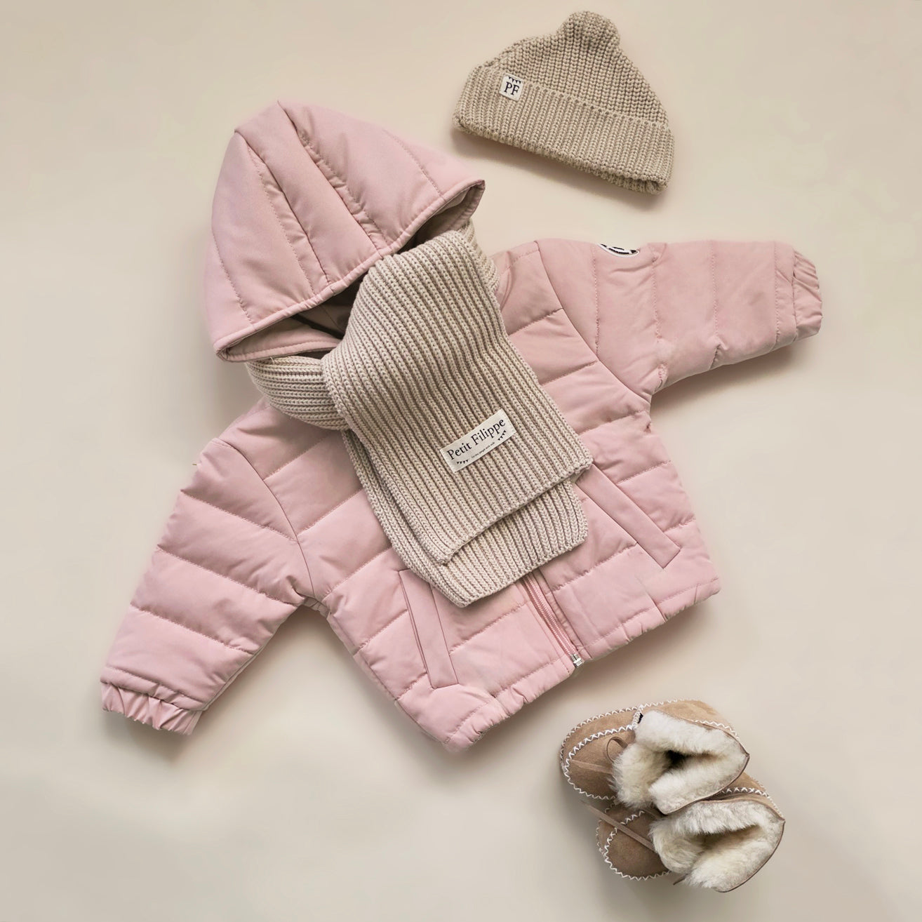 Puffer Jacket - Peony Pink - Petit Filippe