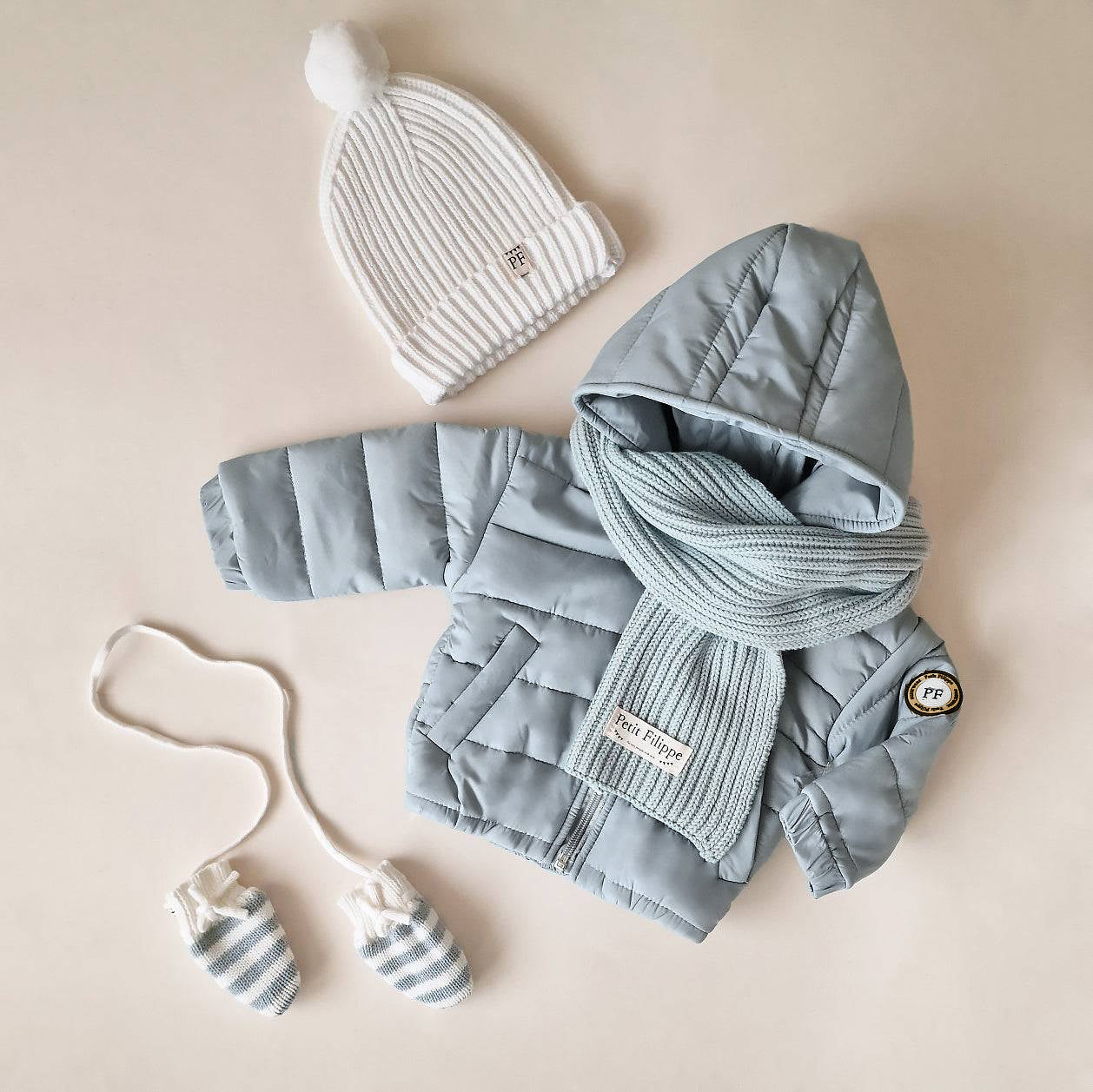Puffer Jacket - Misty Blue - Petit Filippe