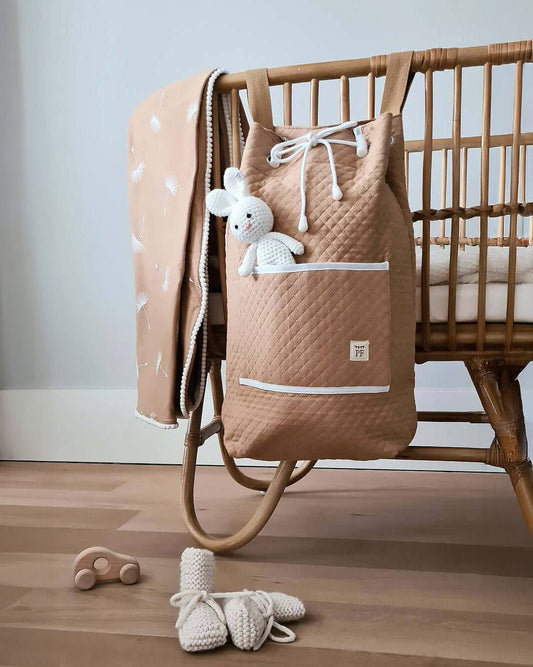Quilted Storage Bag - Beige - Petit Filippe