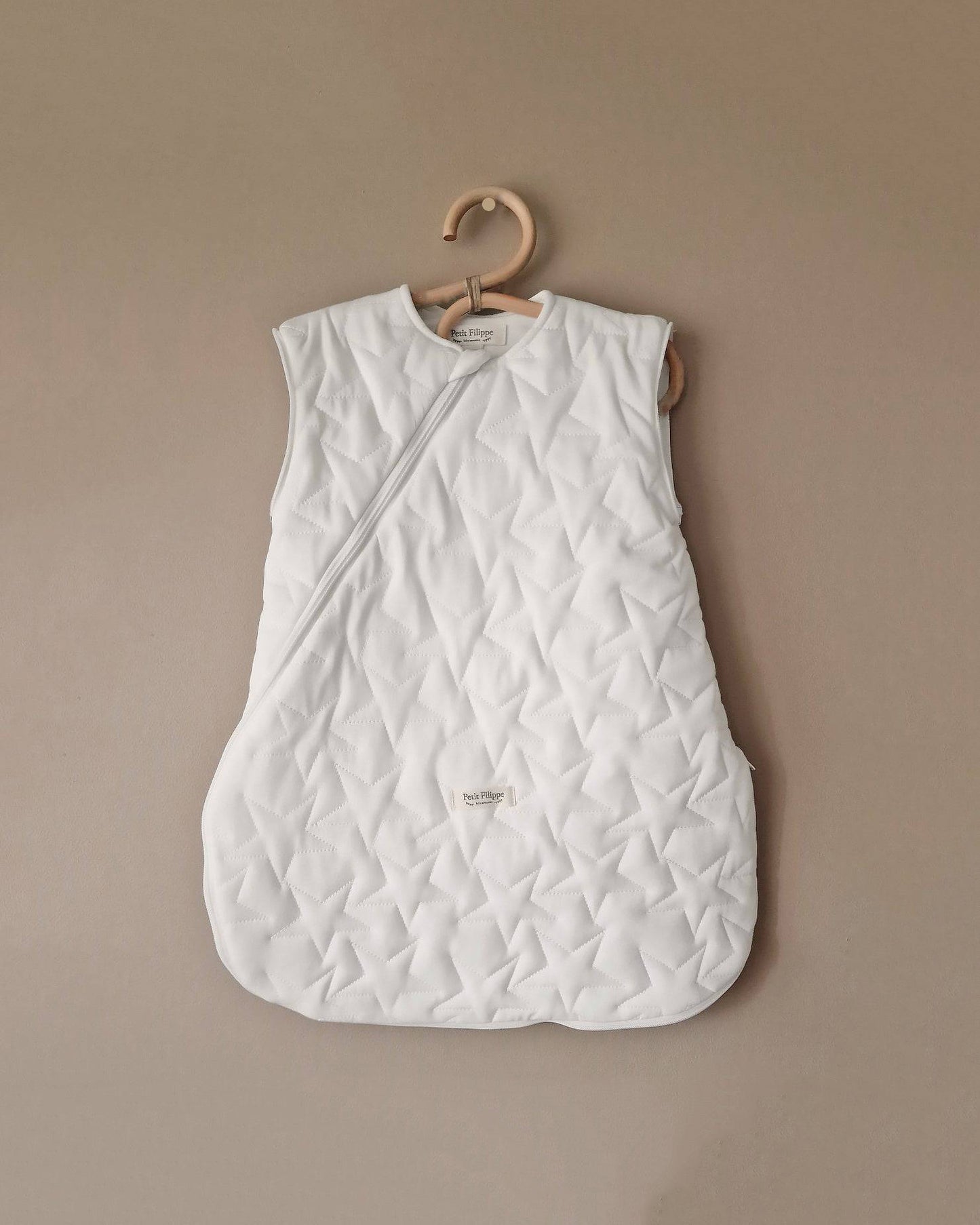 Quilted Sleeping Bag With Detachable Sleeves - Ivory - Petit Filippe