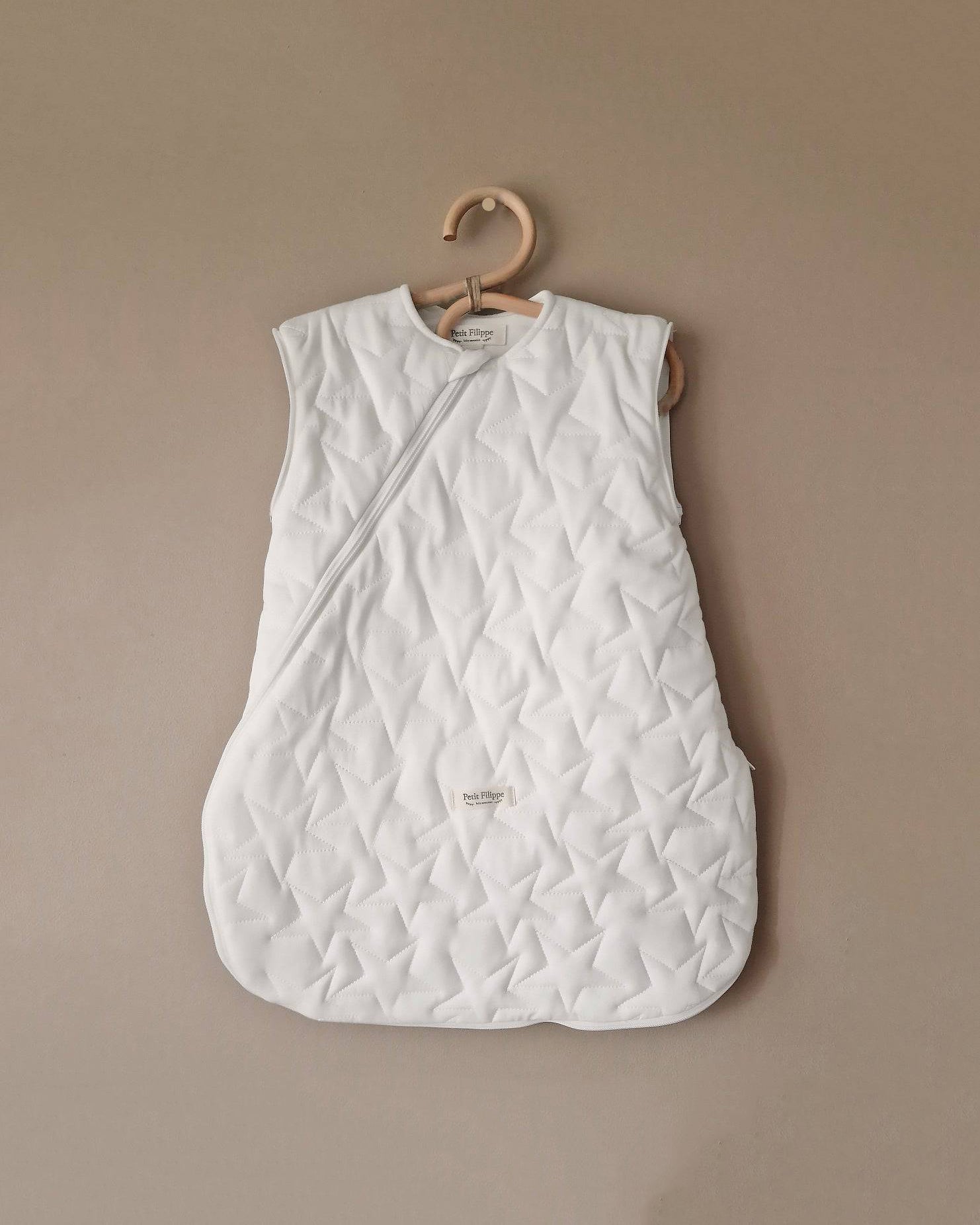 Quilted Sleeping Bag With Detachable Sleeves - Ivory - Petit Filippe