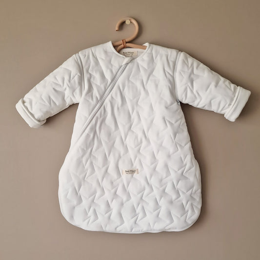 Quilted Sleeping Bag With Detachable Sleeves - Ivory