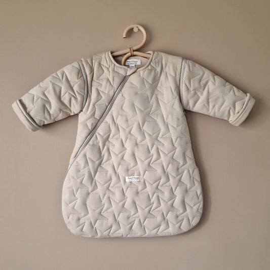Quilted Sleeping Bag With Detachable Sleeves - Oatmeal