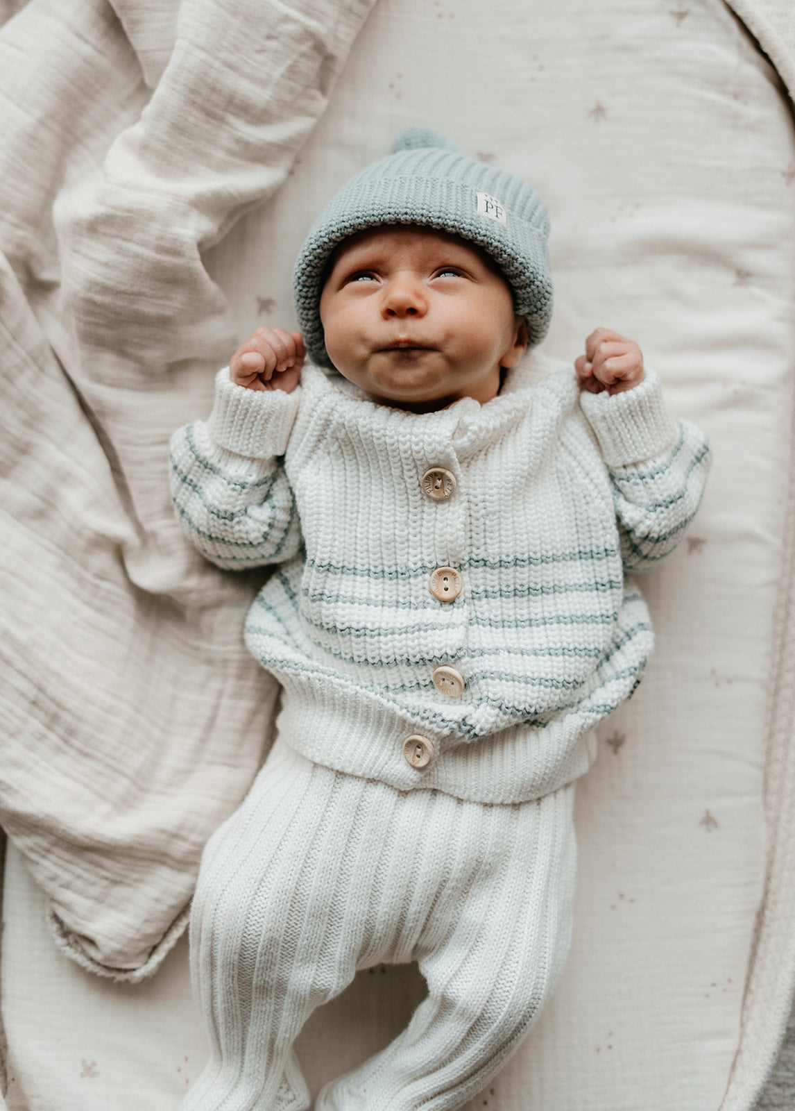 Short Beanie - Cotton - Misty Blue