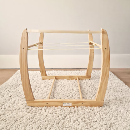 Rocking Moses Basket Stand - Natural - Petit Filippe