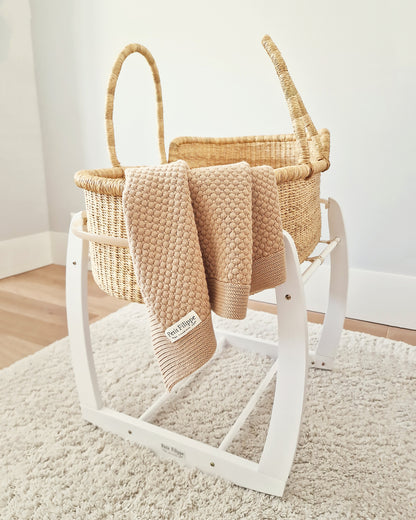 Rocking Moses Basket Stand - White - Petit Filippe