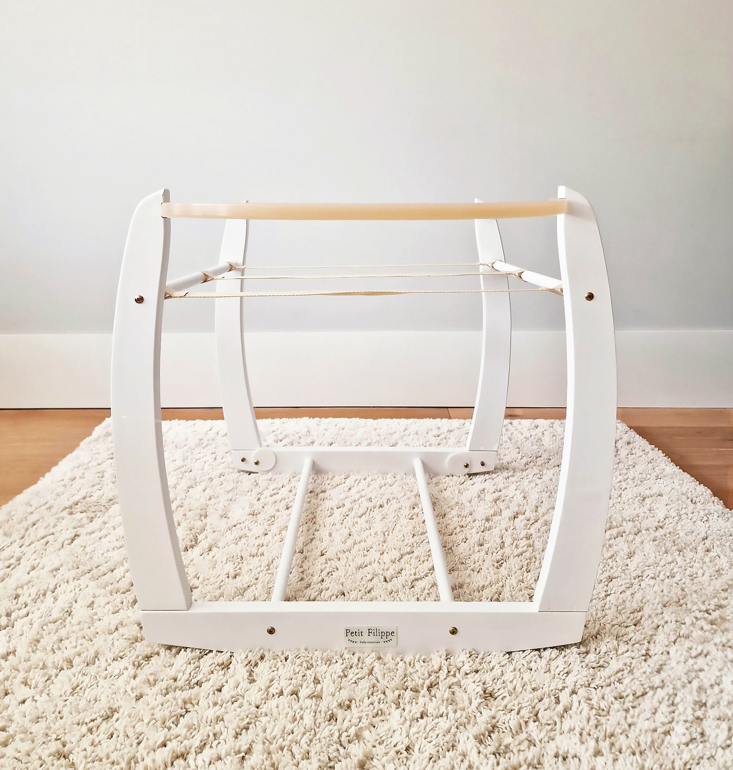 Rocking Moses Basket Stand - White - Petit Filippe