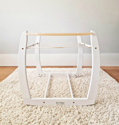 Rocking Moses Basket Stand - White - Petit Filippe