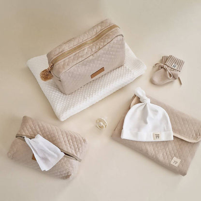 Quilted Changing Mat - Oatmeal - Petit Filippe