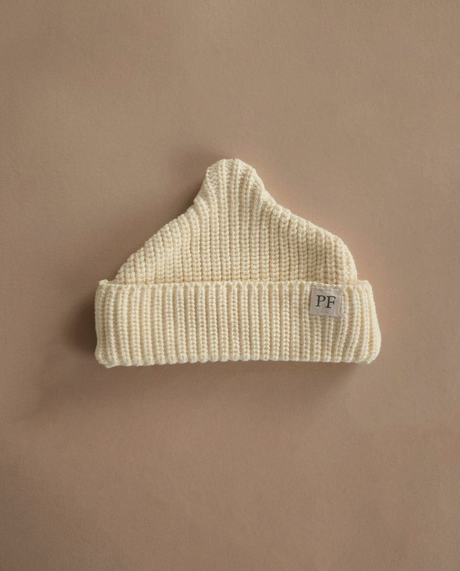 Short Beanie - Cotton - Soft Yellow