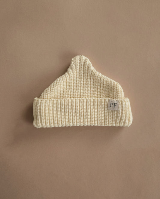 Short Beanie - Cotton - Soft Yellow