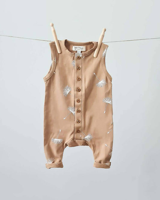 Sleeveless Playsuit - Baggy Style - Dandelion - Petit Filippe