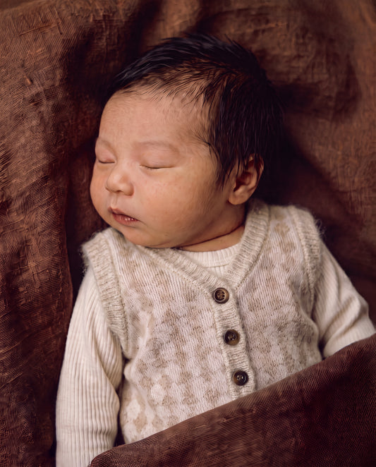 Preppy Vest - Merino Wool - Oat