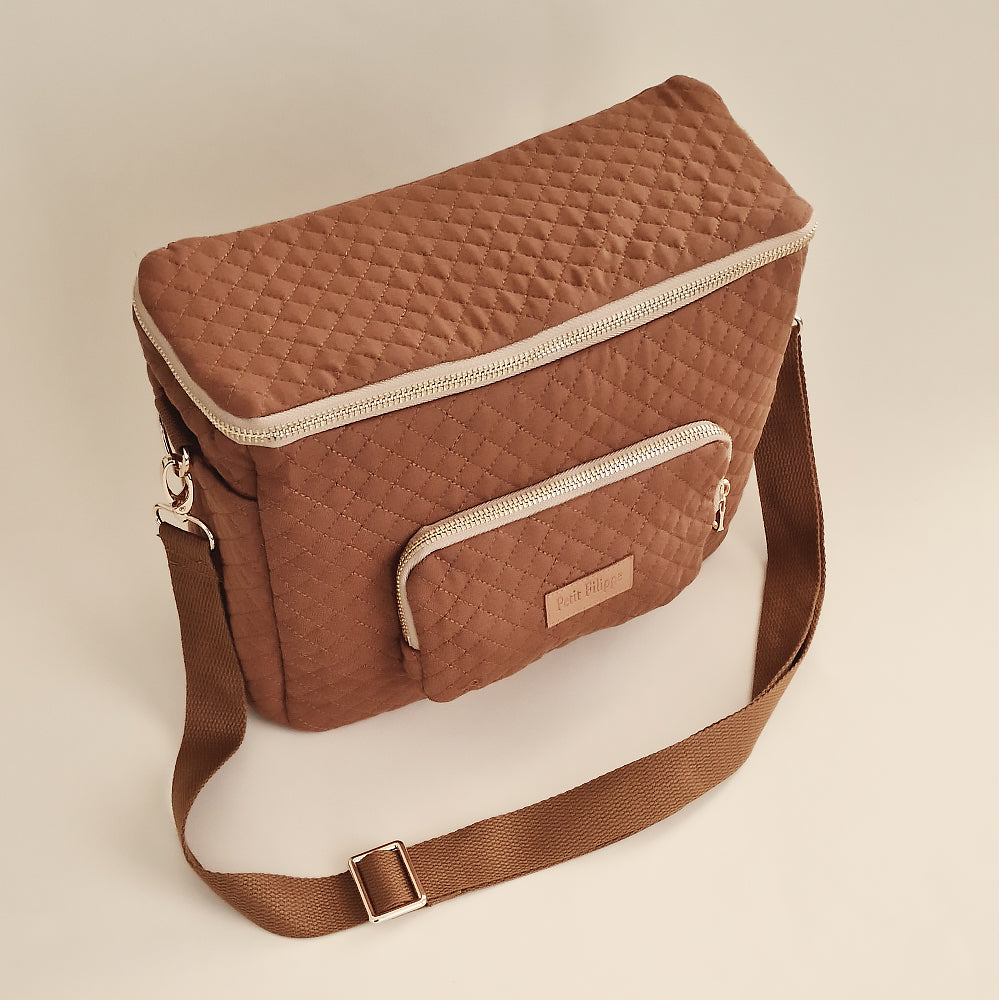 Quilted Stroller & Crossbody Bag - Brick - Petit Filippe