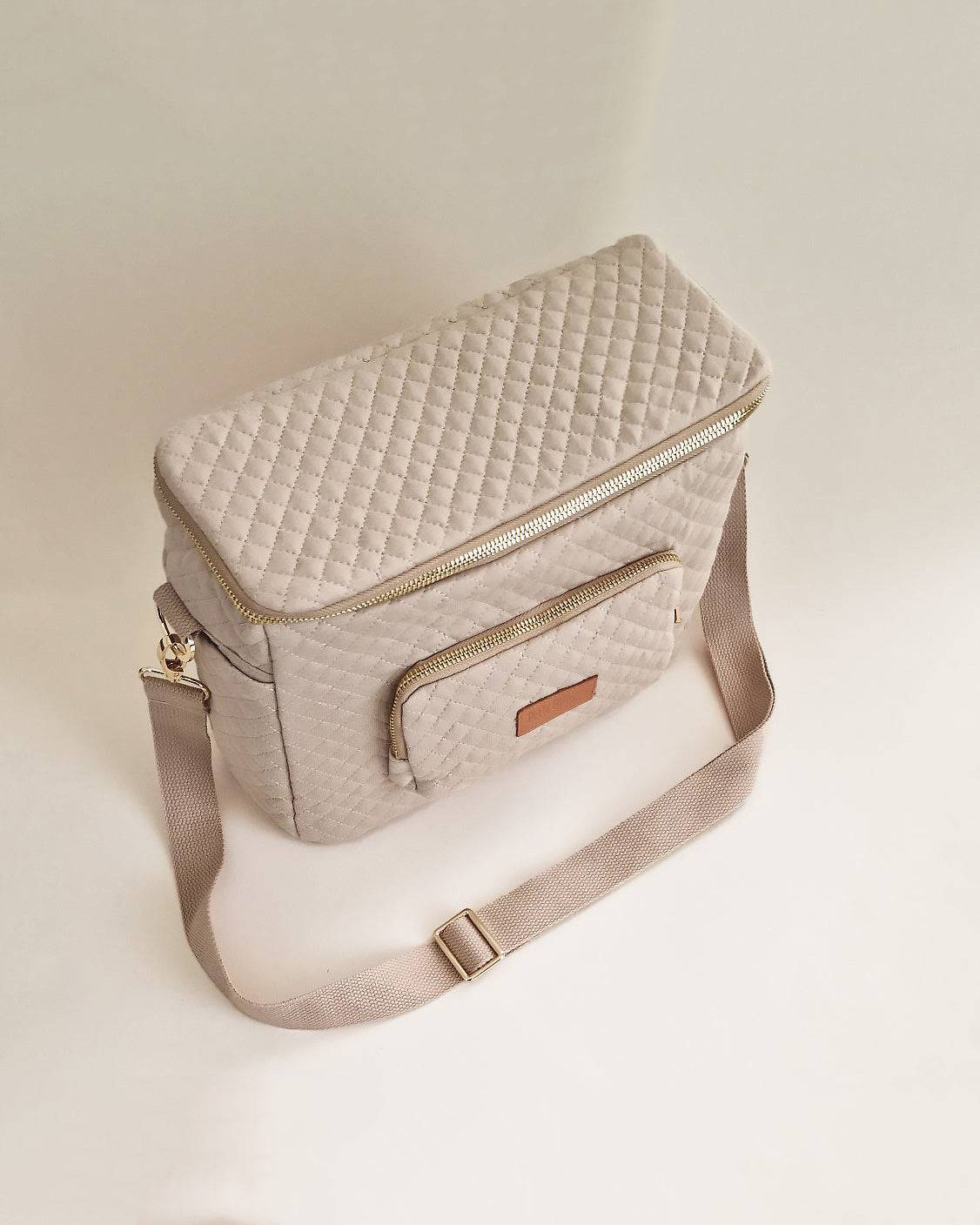 Quilted Stroller & Crossbody Bag - Oatmeal - Petit Filippe