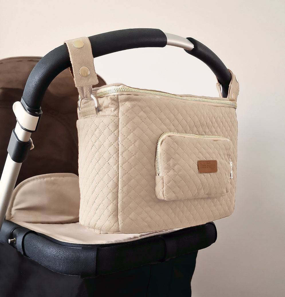 Quilted Stroller & Crossbody Bag - Oatmeal - Petit Filippe