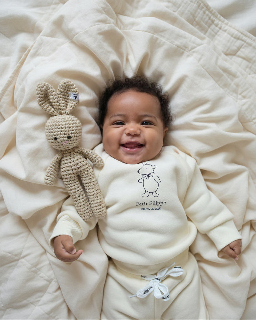 Sweatshirt - Teddy Bear - Ecru - Petit Filippe