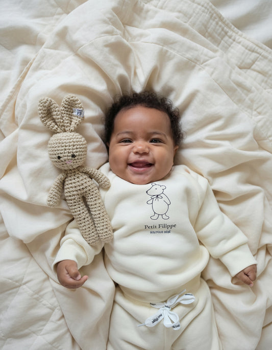 Sweatshirt - Teddy Bear - Ecru