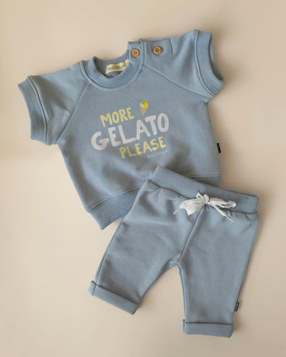 Sweatshirt - More Gelato Please - Steel Blue - Petit Filippe