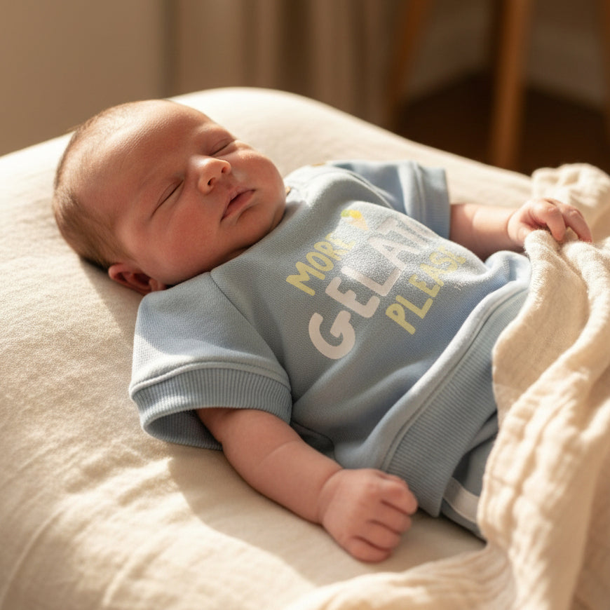 Sweatshirt - More Gelato Please - Steel Blue - Petit Filippe