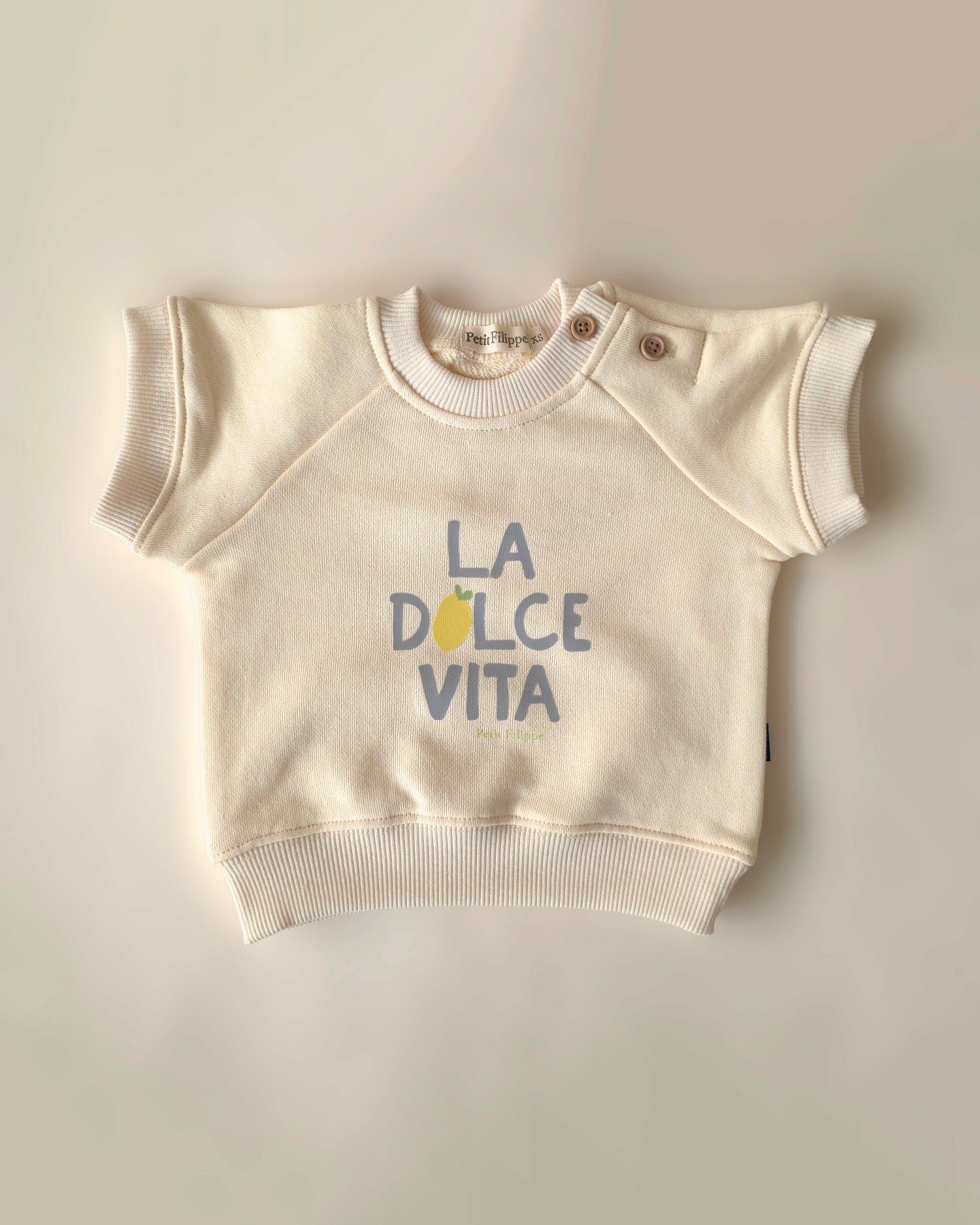Sweatshirt - La Dolce Vita - Butter Yellow - Petit Filippe