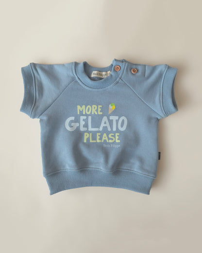 Sweatshirt - More Gelato Please - Steel Blue - Petit Filippe