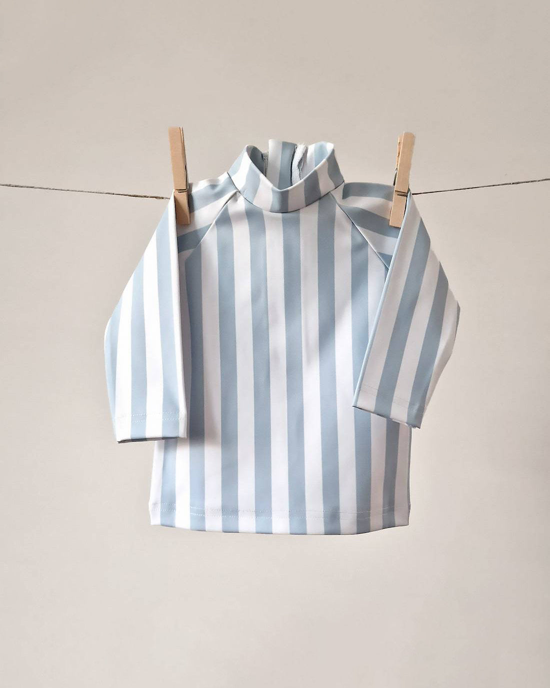Baby Swim Shirt - UPF50+ - Misty Blue Striped - Petit Filippe
