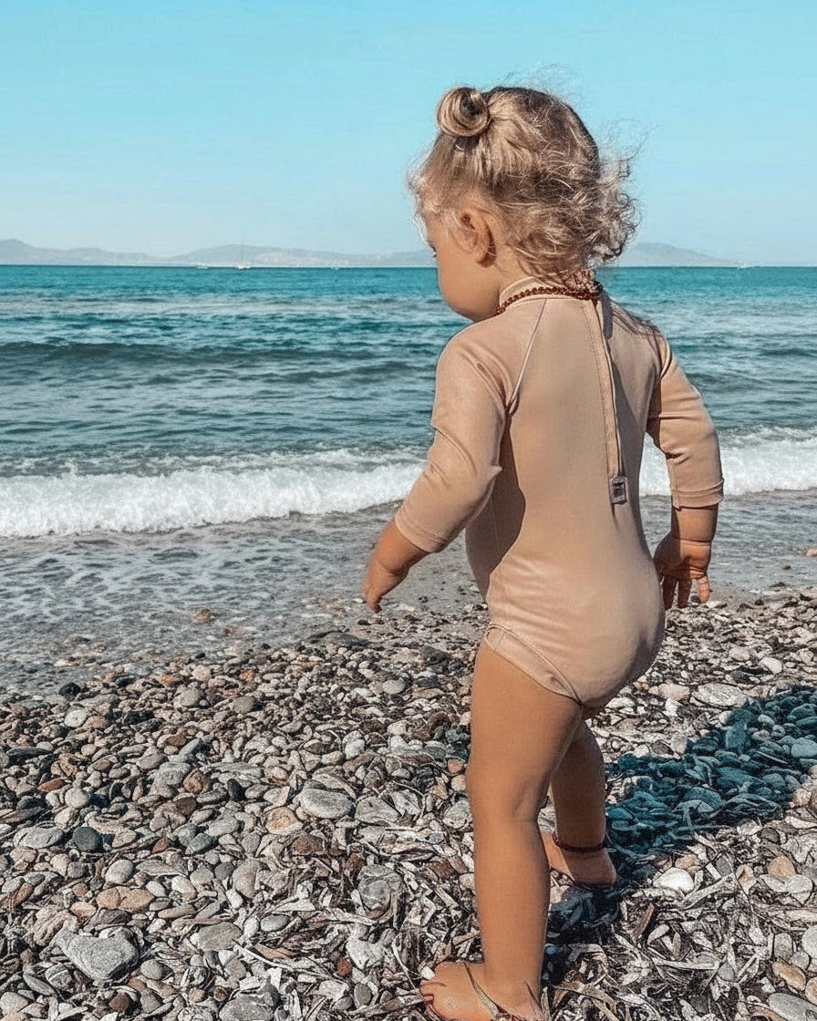 Baby Swimsuit - UPF50+ - Beige - Petit Filippe