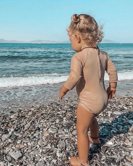 Baby Swimsuit - UPF50+ - Beige - Petit Filippe