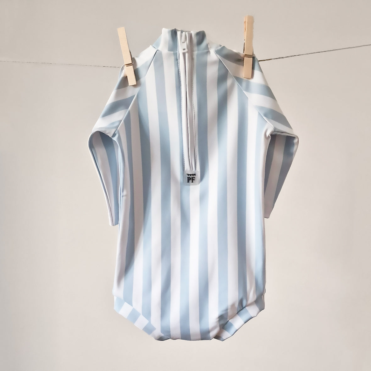Baby Swimsuit - UPF50+ - Misty Blue Stripes - Petit Filippe