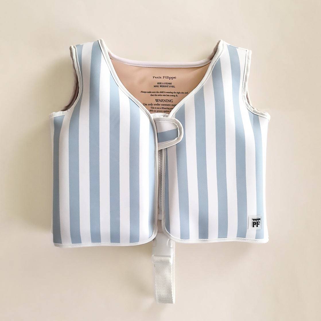 Swim Vest - 1-2y - Misty Blue Stripes - Petit Filippe