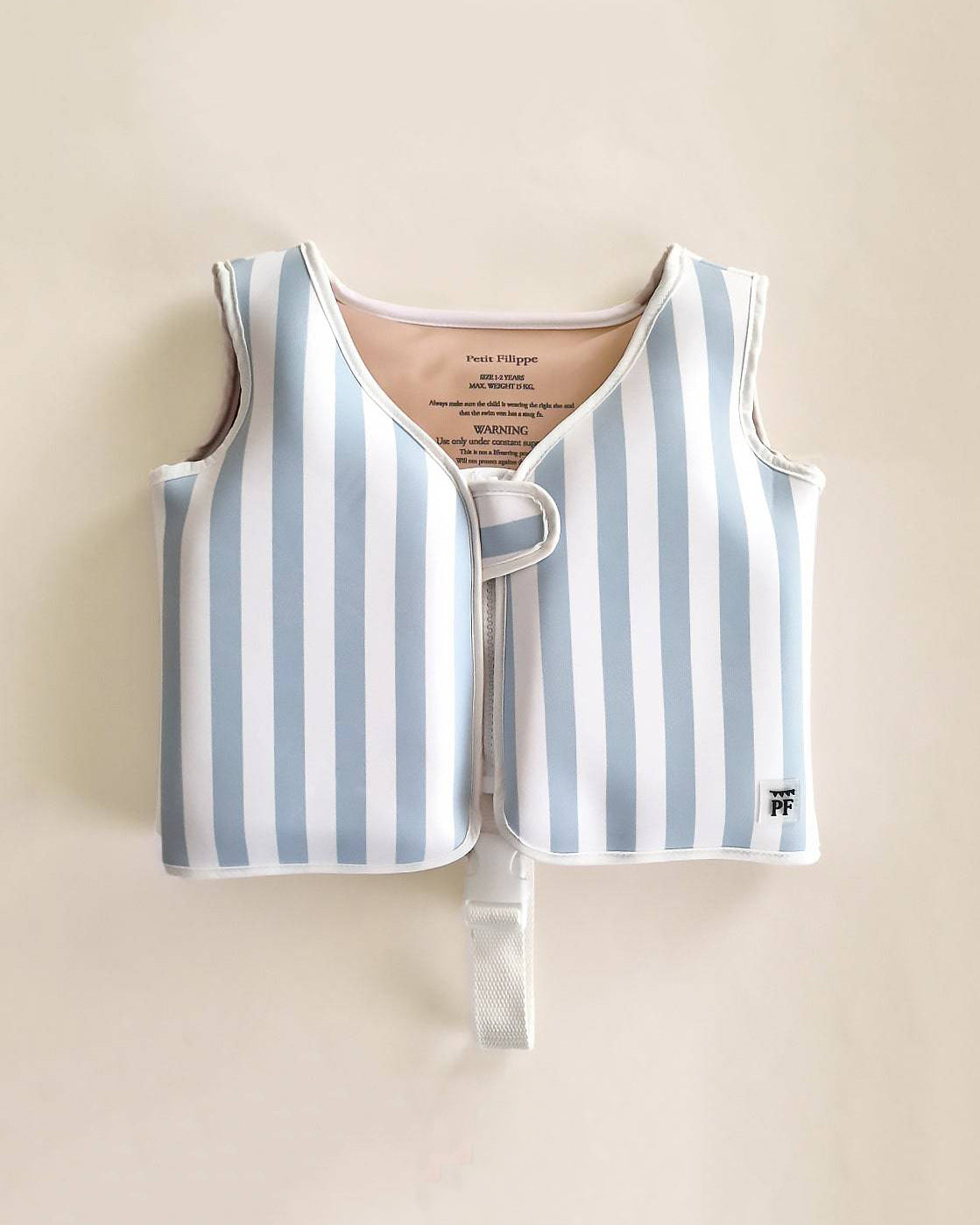 Swim Vest - 1-2y - Misty Blue Stripes - Petit Filippe