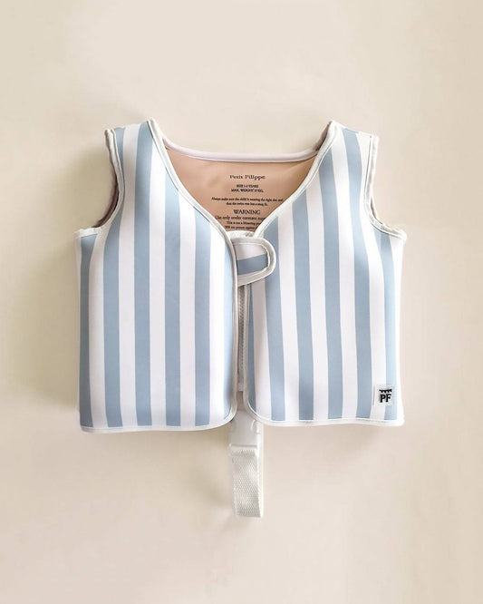 Swim Vest - 1-2y - Misty Blue Stripes - Petit Filippe